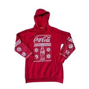 Coca Cola Holiday, Christmas Sweatshirt/Hoodie; size Men's Small; Ugly Sweater;